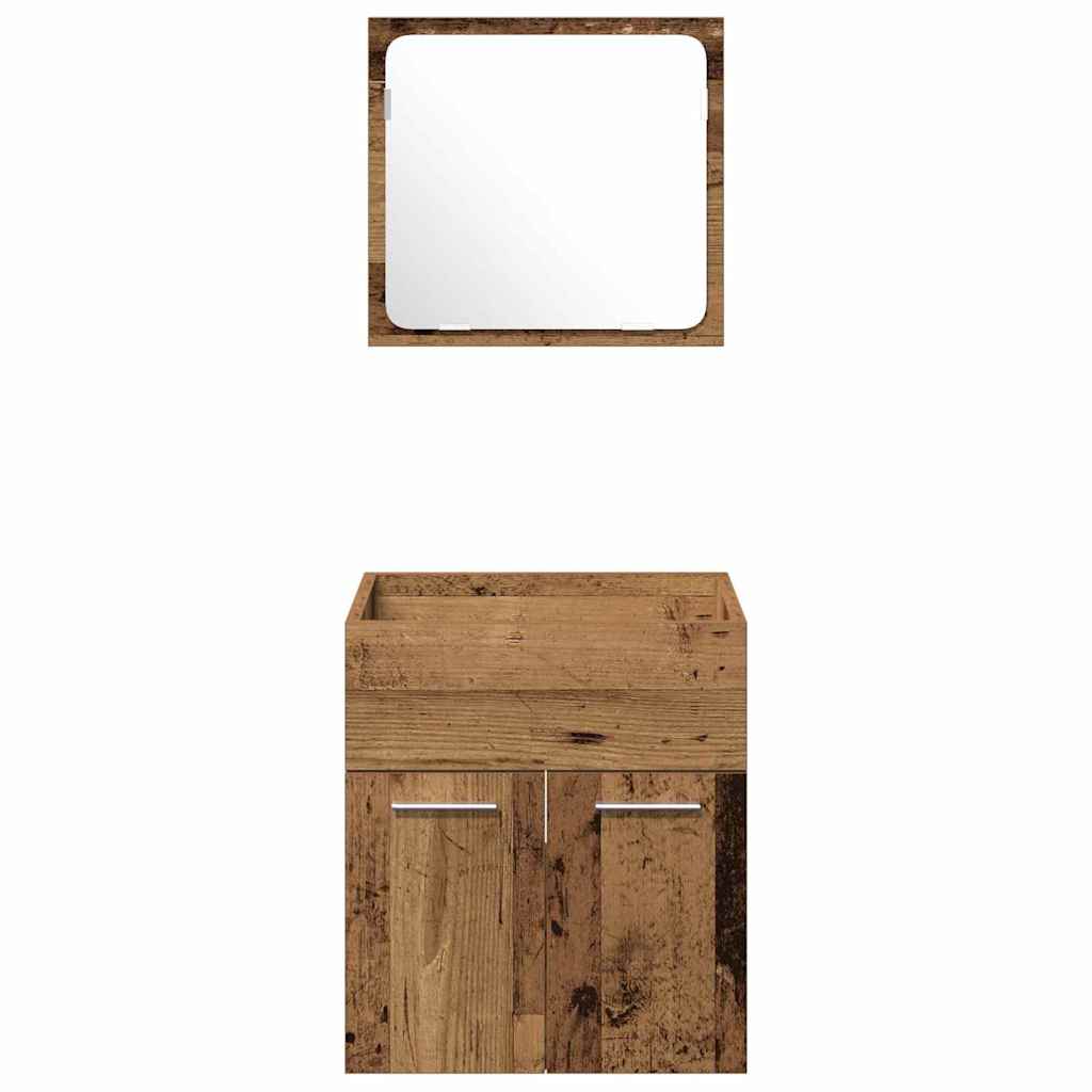 Bathroom Furniture Set 3 pcs Old Wood 41 x 38.5 x 46 cm